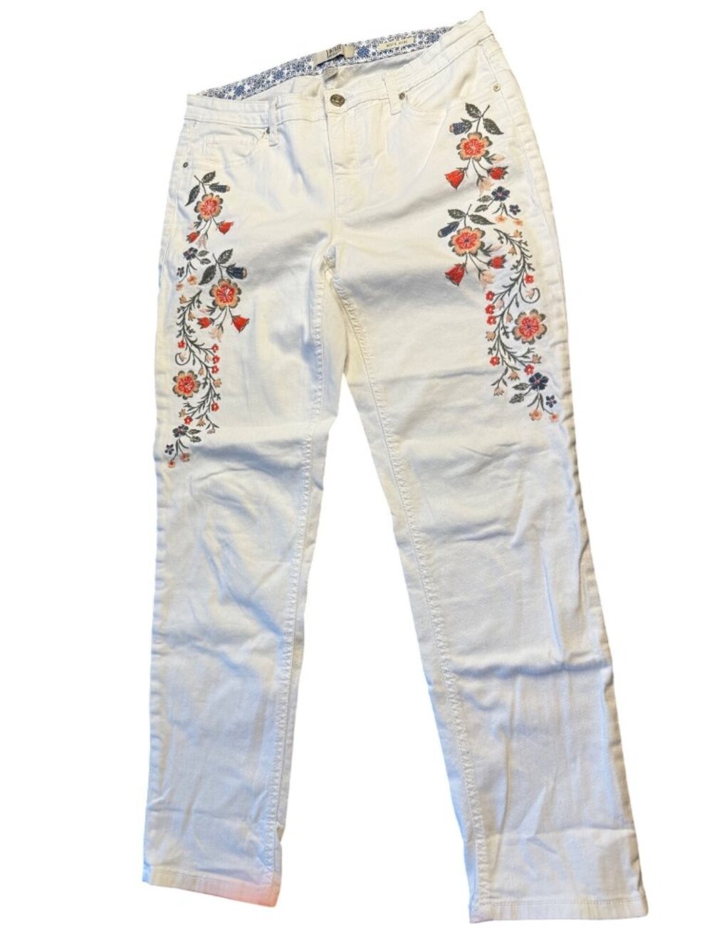 Vintage America Blue Embroidered Bestie Jeans Womens Size 10